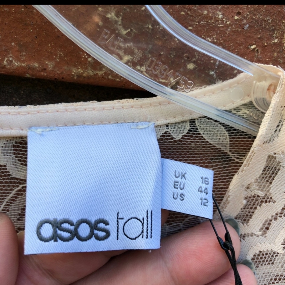 ASOS Tall Scalloped Lace Blush Dress. NWT. - Picture 5 of 5